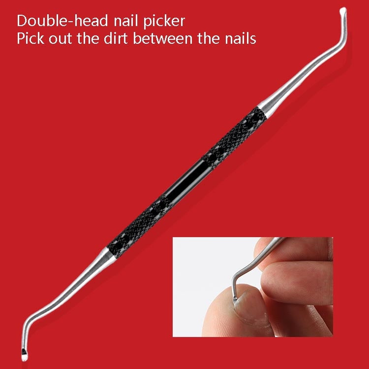 Set 9 in 1 strumenti per manicure e pedicure in acciaio inox