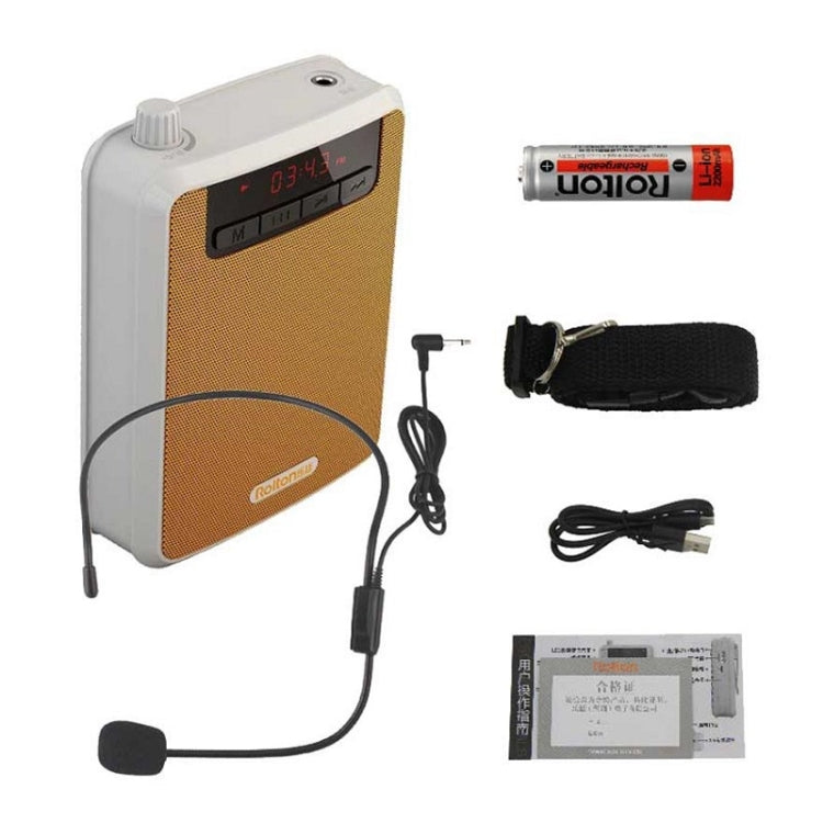 L'amplificatore vocale portatile Rolton K300 supporta la radio FM/MP3, Purple, Green, Black, Orange