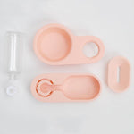 Forniture per animali domestici Ciotola per cibo per cani e gatti Ciotola doppia rotante pieghevole, Green Without Bowl, Purple Without Bowl, Pink Without Bowl, Gray Without Bowl, Green With Bowl, Purple With Bowl, Pink With Bowl, Gray With Bowl
