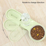 Forniture per animali domestici Ciotola per cibo per cani e gatti Ciotola doppia rotante pieghevole, Green Without Bowl, Purple Without Bowl, Pink Without Bowl, Gray Without Bowl, Green With Bowl, Purple With Bowl, Pink With Bowl, Gray With Bowl