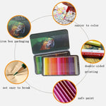 Matite colorate per disegno oleoso in scatola di latta da 72 colori, 72-Color Pencils