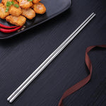 SSGP 3 Paia di Bacchette Estese Bacchette Lunghe Antiscivolo Antiscottatura in Acciaio Inossidabile Bacchette per Tagliatelle Bacchette per Pentola Calda, 36cm