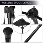 Sgabello pieghevole per esterni Sedile per accodamento portatile Pesca Mazza Sgabello pieghevole telescopico, Folding Stool
