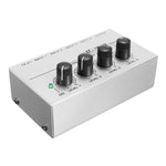 Mini mixer audio karaoke 4 canali con adattatore 12V