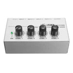 Mini mixer audio karaoke 4 canali con adattatore 12V