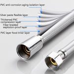 Tubo doccia Scaldabagno Doccia a pioggia Bagno Doccia in acciaio inossidabile Tubo ugello in PVC, 1.5m Silver, 2m Silver, 1.5m Golden, 2m Gold