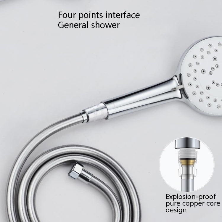 Tubo doccia Scaldabagno Doccia a pioggia Bagno Doccia in acciaio inossidabile Tubo ugello in PVC, 1.5m Silver, 2m Silver, 1.5m Golden, 2m Gold