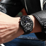 FNGEEN 5800 Orologio da uomo al quarzo per studenti con tre occhi e sei perni