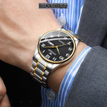 FNGEEN 7811 Orologio al quarzo con quadrante digitale grande per uomini di mezza età e anziani