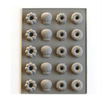 Stampo per torta in silicone da 3 pezzi Stampo per biscotti in silicone per caramelle dure con 25 griglie