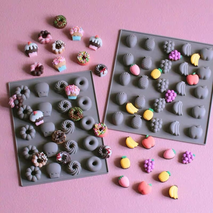 Stampo per torta in silicone da 3 pezzi Stampo per biscotti in silicone per caramelle dure con 25 griglie