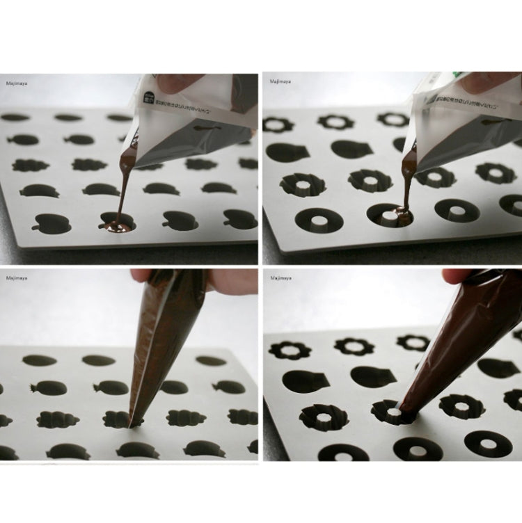 Stampo per torta in silicone da 3 pezzi Stampo per biscotti in silicone per caramelle dure con 25 griglie