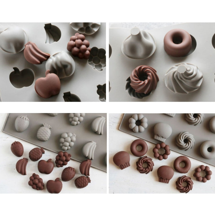 Stampo per torta in silicone da 3 pezzi Stampo per biscotti in silicone per caramelle dure con 25 griglie