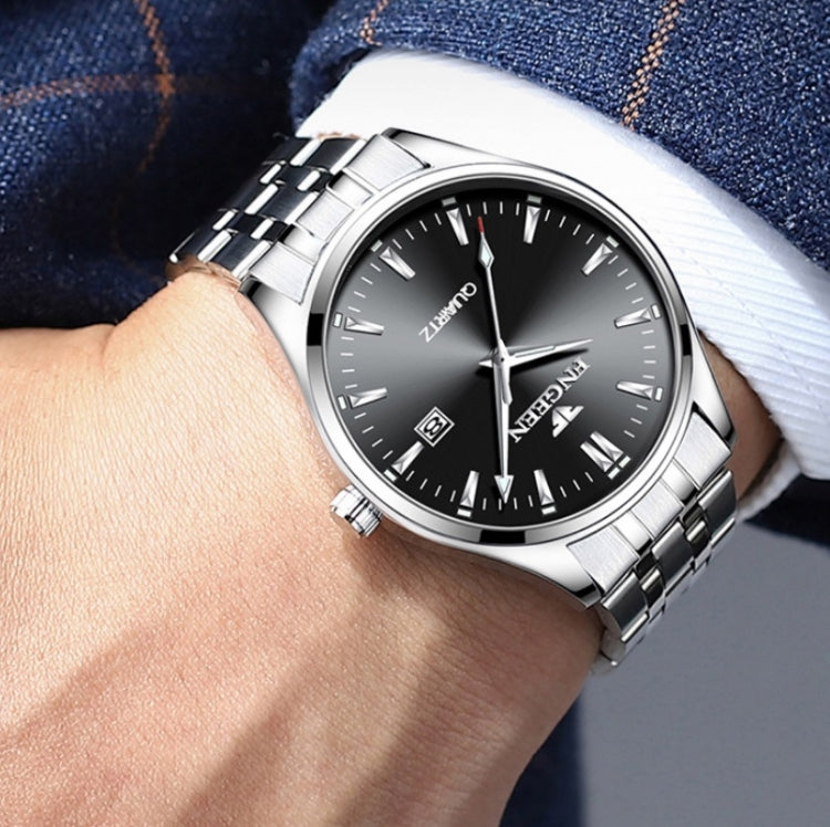 FNGEEN 2111 Orologio da uomo al quarzo con calendario semplice e luminoso