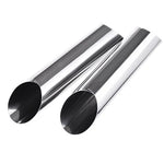 20 pezzi obliquo a doppia testa in acciaio inossidabile grande tubo a spirale strumento per croissant stampo per croissant antiaderente, 20 PCS Croissant Tool