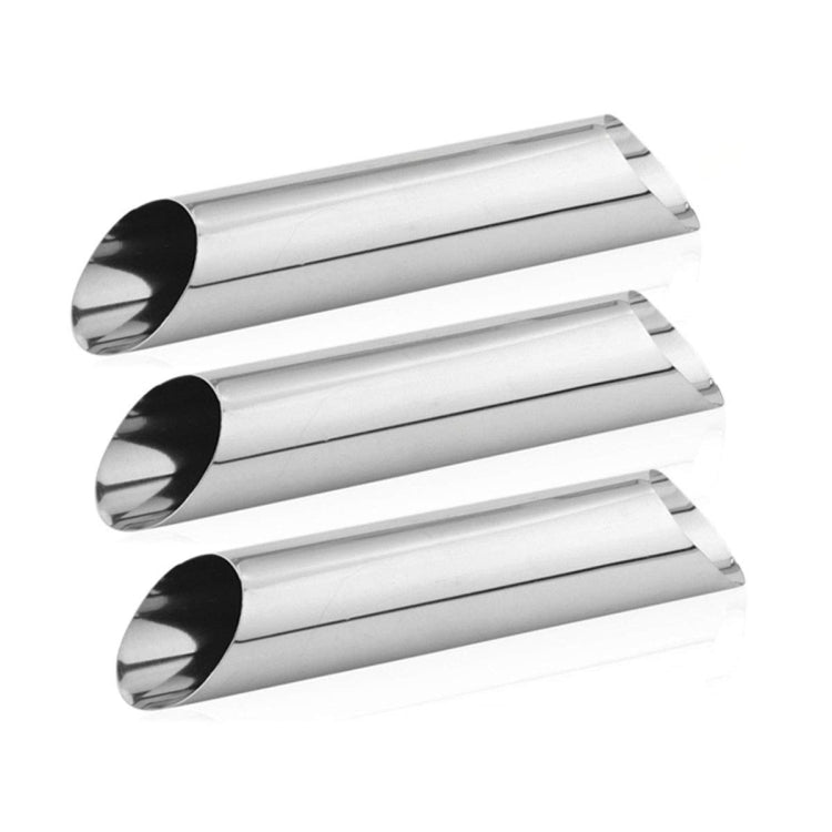 20 pezzi obliquo a doppia testa in acciaio inossidabile grande tubo a spirale strumento per croissant stampo per croissant antiaderente, 20 PCS Croissant Tool