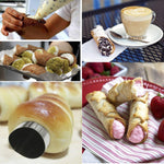 20 pezzi obliquo a doppia testa in acciaio inossidabile grande tubo a spirale strumento per croissant stampo per croissant antiaderente, 20 PCS Croissant Tool