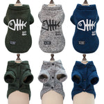 Autunno Inverno Abbigliamento per animali domestici Gilet per animali domestici Felpa con cappuccio a lisca di pesce per cucciolo di cane, S, M, L, XL, XXL