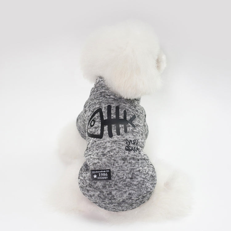 Autunno Inverno Abbigliamento per animali domestici Gilet per animali domestici Felpa con cappuccio a lisca di pesce per cucciolo di cane, S, M, L, XL, XXL