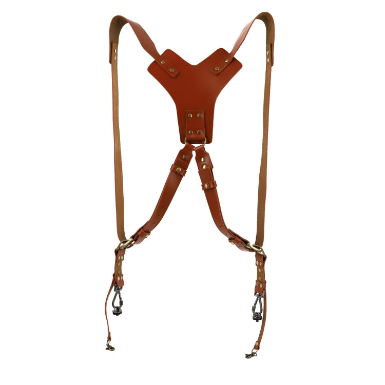 Cinturino per fotocamera in pelle Accessori per attrezzature fotografiche all'aperto Tracolla doppia universale per fotocamera a scatto singolo