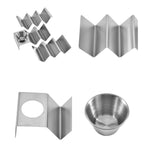 2 strumenti per buffet per cremagliera per pancake in acciaio inossidabile, With Cup, With Handle, Without Handle
