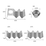 2 strumenti per buffet per cremagliera per pancake in acciaio inossidabile, With Cup, With Handle, Without Handle