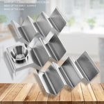2 strumenti per buffet per cremagliera per pancake in acciaio inossidabile, With Cup, With Handle, Without Handle