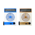 Ventilatore solare 4 in 1 con torcia LED e pannello solare