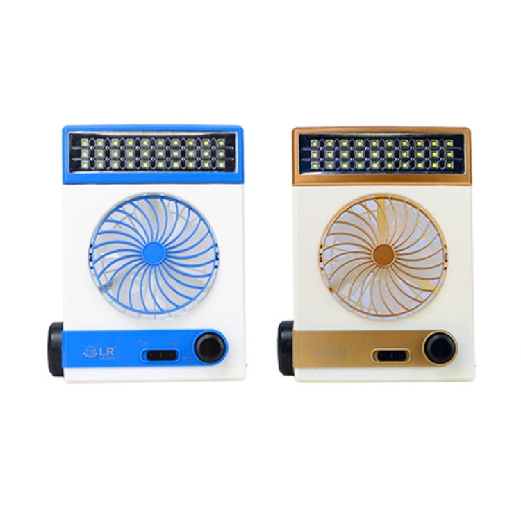 Ventilatore solare 4 in 1 con torcia LED e pannello solare