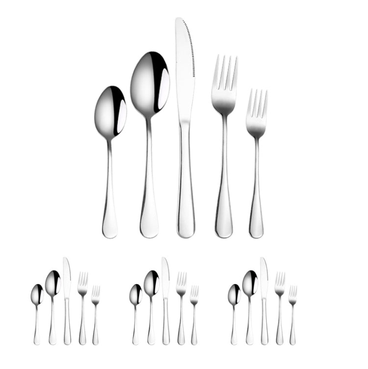Set di posate da bistecca 20 in 1 in acciaio inossidabile, True Color, Golden, Rose Gold, Colorful, Black