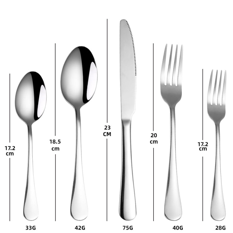 Set di posate da bistecca 20 in 1 in acciaio inossidabile, True Color, Golden, Rose Gold, Colorful, Black
