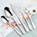 Set di posate da bistecca 20 in 1 in acciaio inossidabile, True Color, Golden, Rose Gold, Colorful, Black