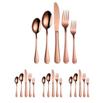 Set di posate da bistecca 20 in 1 in acciaio inossidabile, True Color, Golden, Rose Gold, Colorful, Black