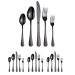 Set di posate da bistecca 20 in 1 in acciaio inossidabile, True Color, Golden, Rose Gold, Colorful, Black