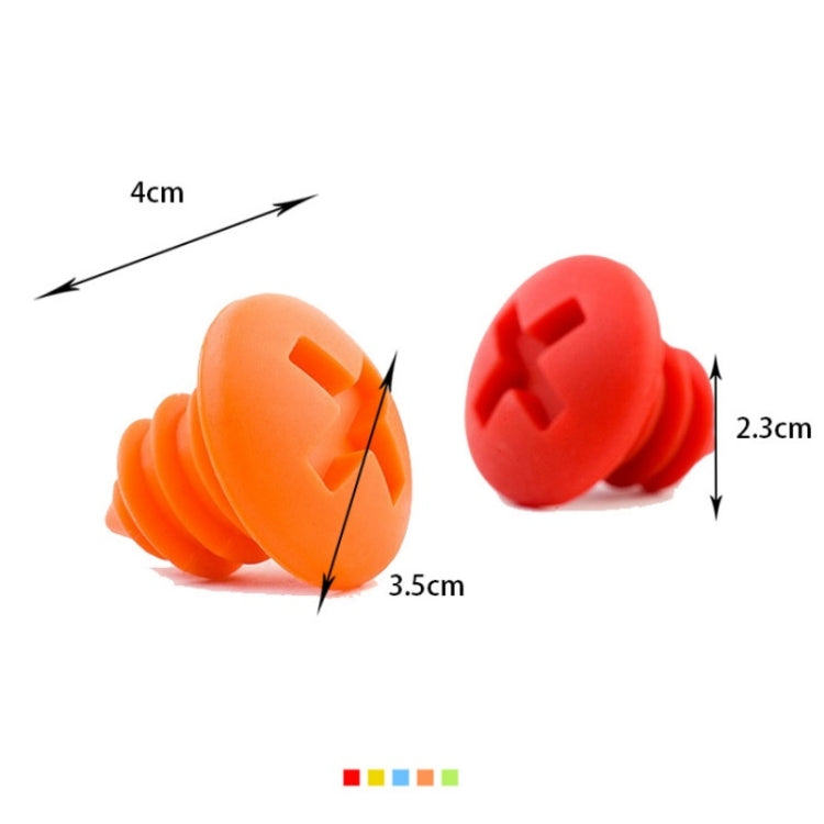 Tappo per bottiglia in silicone per conservazione del vino rosso a forma di vite da 10 pezzi, Screw Shape