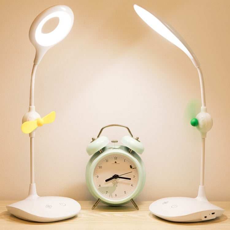 Lampada da scrivania pieghevole USB da comodino con ventilatore a LED WS-8010, Water Drop, Ring, Pen Holder White Fan Blade, Pen Holder Yellow Fan Blade, Pen Holder Blue Fan Blade, Pen Holder Green  Fan Blade