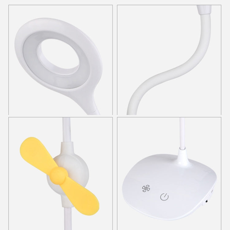 Lampada da scrivania pieghevole USB da comodino con ventilatore a LED WS-8010, Water Drop, Ring, Pen Holder White Fan Blade, Pen Holder Yellow Fan Blade, Pen Holder Blue Fan Blade, Pen Holder Green  Fan Blade