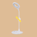 Lampada da scrivania pieghevole USB da comodino con ventilatore a LED WS-8010, Water Drop, Ring, Pen Holder White Fan Blade, Pen Holder Yellow Fan Blade, Pen Holder Blue Fan Blade, Pen Holder Green  Fan Blade