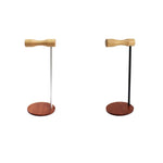 Supporto per display per cuffie montato sulla testa in legno con asta metallica creativa, Single-sided White Metal Rod, Single-sided Black Metal Rod, Double-sided White Metal Rod, Double-sided Black Metal Rod