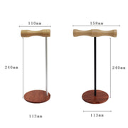 Supporto per display per cuffie montato sulla testa in legno con asta metallica creativa, Single-sided White Metal Rod, Single-sided Black Metal Rod, Double-sided White Metal Rod, Double-sided Black Metal Rod