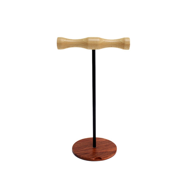 Supporto per display per cuffie montato sulla testa in legno con asta metallica creativa, Single-sided White Metal Rod, Single-sided Black Metal Rod, Double-sided White Metal Rod, Double-sided Black Metal Rod