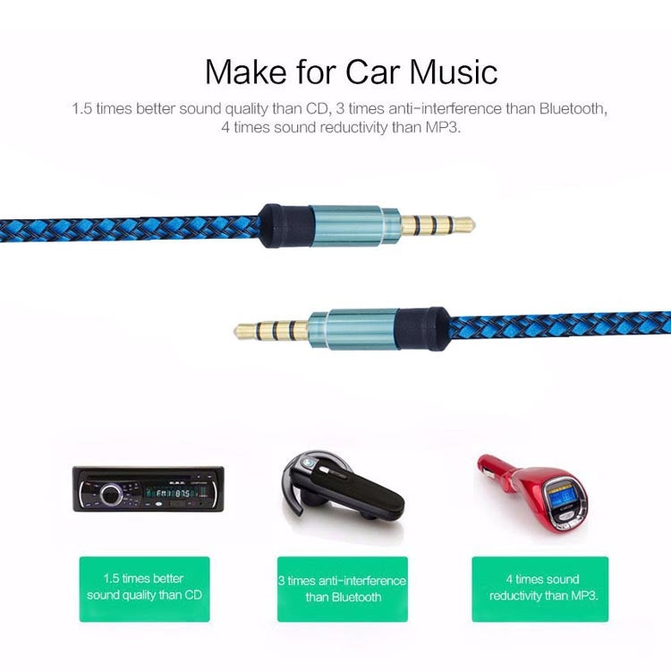 Cavo audio jack AUX per auto stereo da maschio a maschio da 3,5 mm per dispositivi digitali standard AUX da 3,5 mm, 3m, 1.5m
