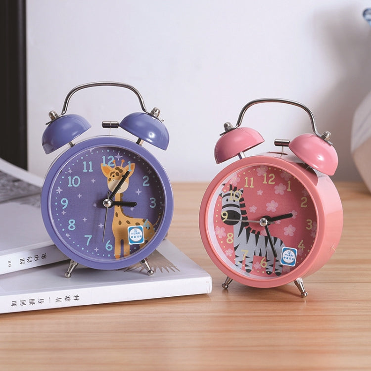 Sveglia Del Fumetto Che Suona Al Comodino Degli Studenti Sveglia In Metallo Con Luce Notturna, Colore Consegna Casuale, Cartoon Alarm Clock