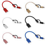 Adattatore USB 3.0 femmina a Micro USB + USB-C maschio 19 cm