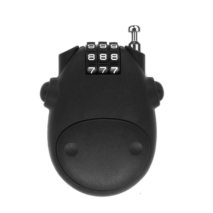 Blocco antifurto per bicicletta portatile per moto Blocco cavo telescopico Blocco password mucca cartone animato, Cow Password Lock(Black), Cow Password Lock(Silver)
