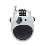 Blocco antifurto per bicicletta portatile per moto Blocco cavo telescopico Blocco password mucca cartone animato, Cow Password Lock(Black), Cow Password Lock(Silver)