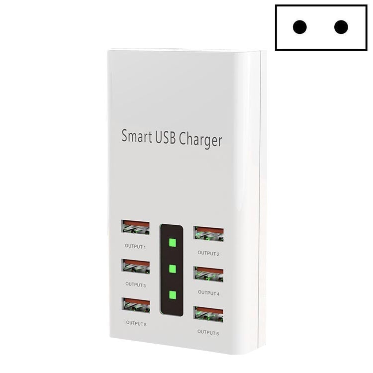 Presa di ricarica multifunzione a 6 porte da 30 W 2 A Caricatore USB universale per smartphone e tablet, US Plug, EU Plug, UK Plug