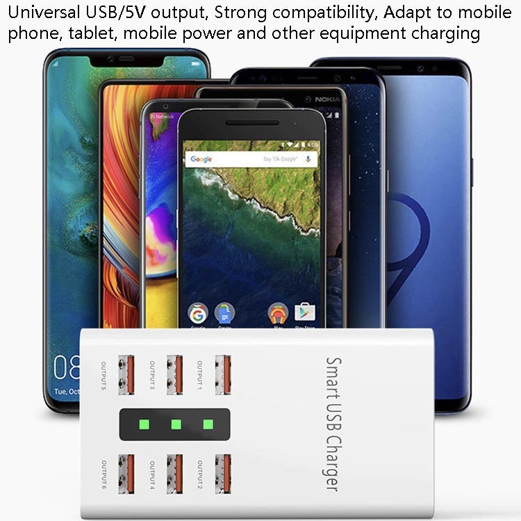 Presa di ricarica USB a 6 porte 30W per smartphone e tablet