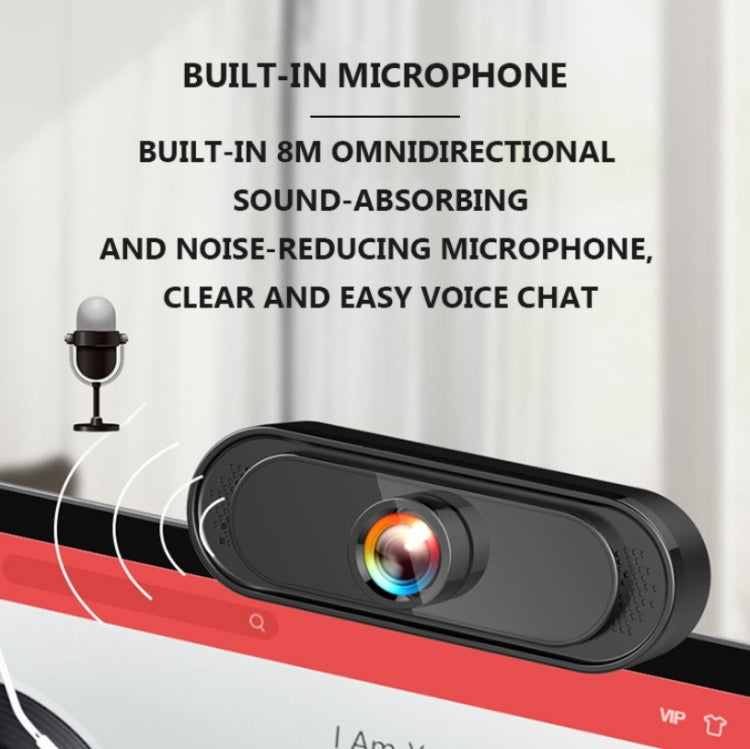 Videocamera per computer 1080P Full HD Insegnamento Riunione Webcam USB