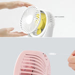 Mini ventilatore USB silenzioso portatile 2200mAh